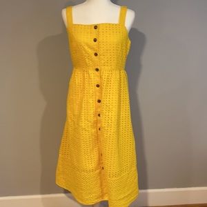 NWT J Crew Button Front Eyelet Dress